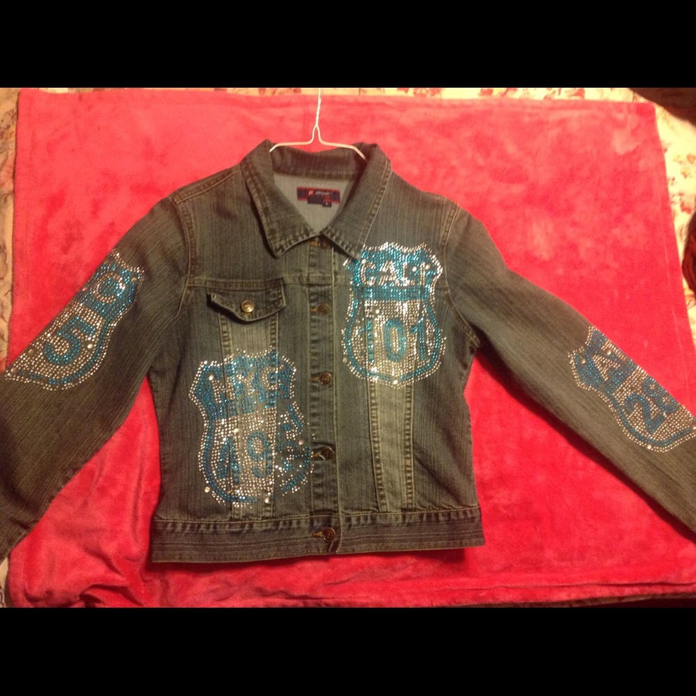 $SOLD$ Cool Bling denim jacket 
